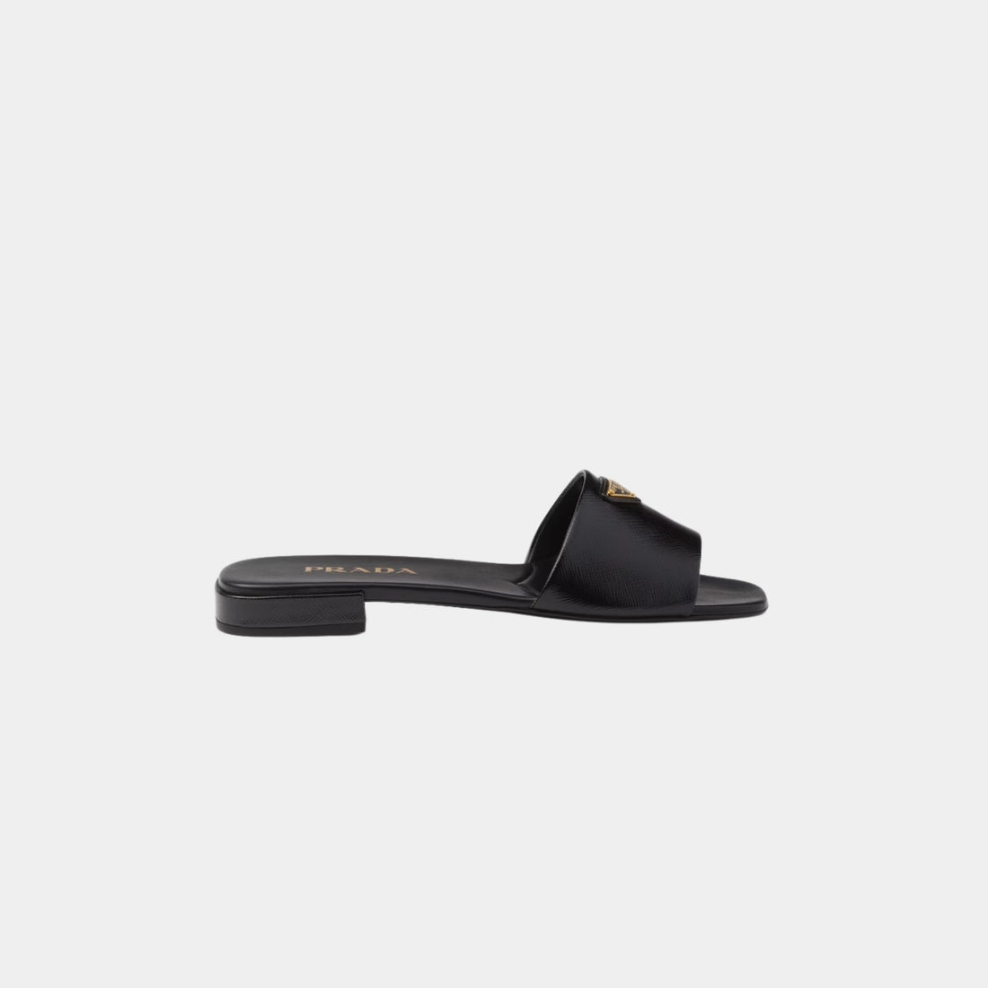 Saffiano Patent Leather Slides