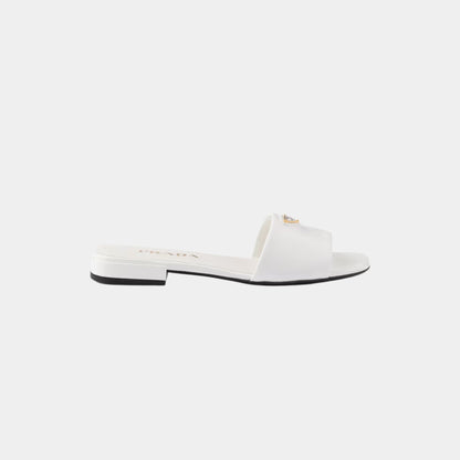 Saffiano Patent Leather Slides
