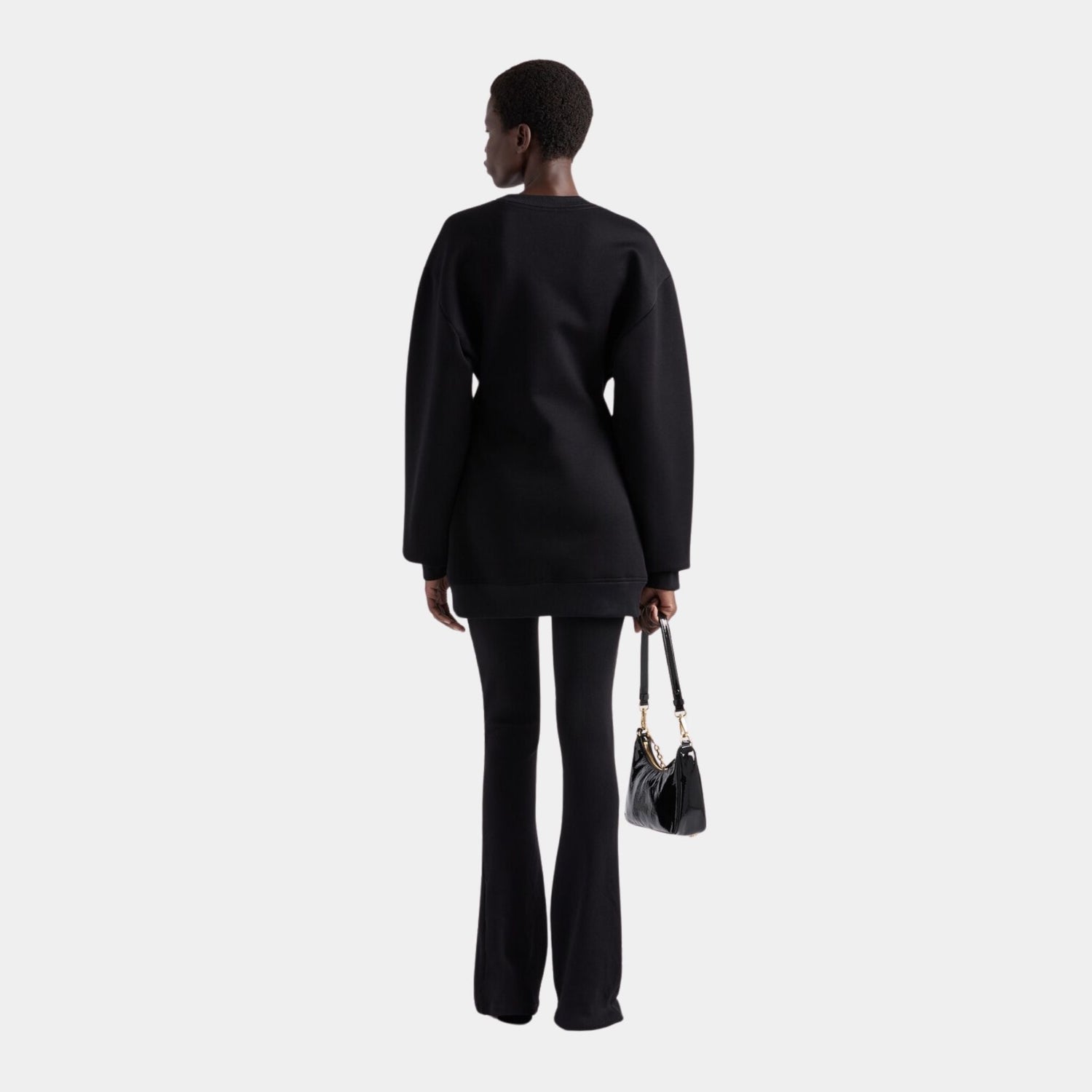 Short Fleece Long Sleeved Waisted Fit Dress