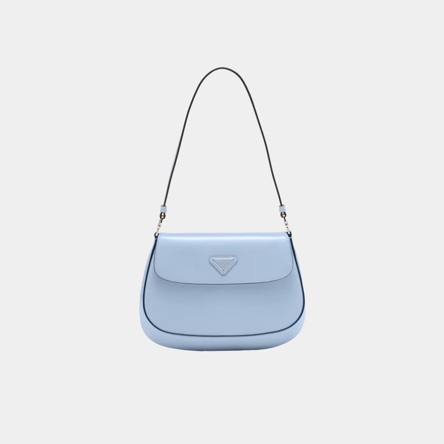 Small Cleo Brushed Leather Shoulder Bag With Flap