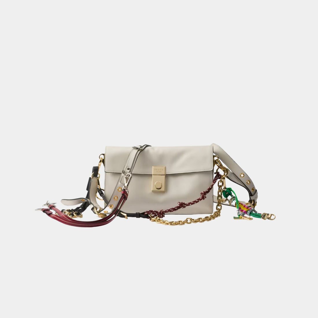 Small Soft Sound Leather Shoulder Bag With Charms