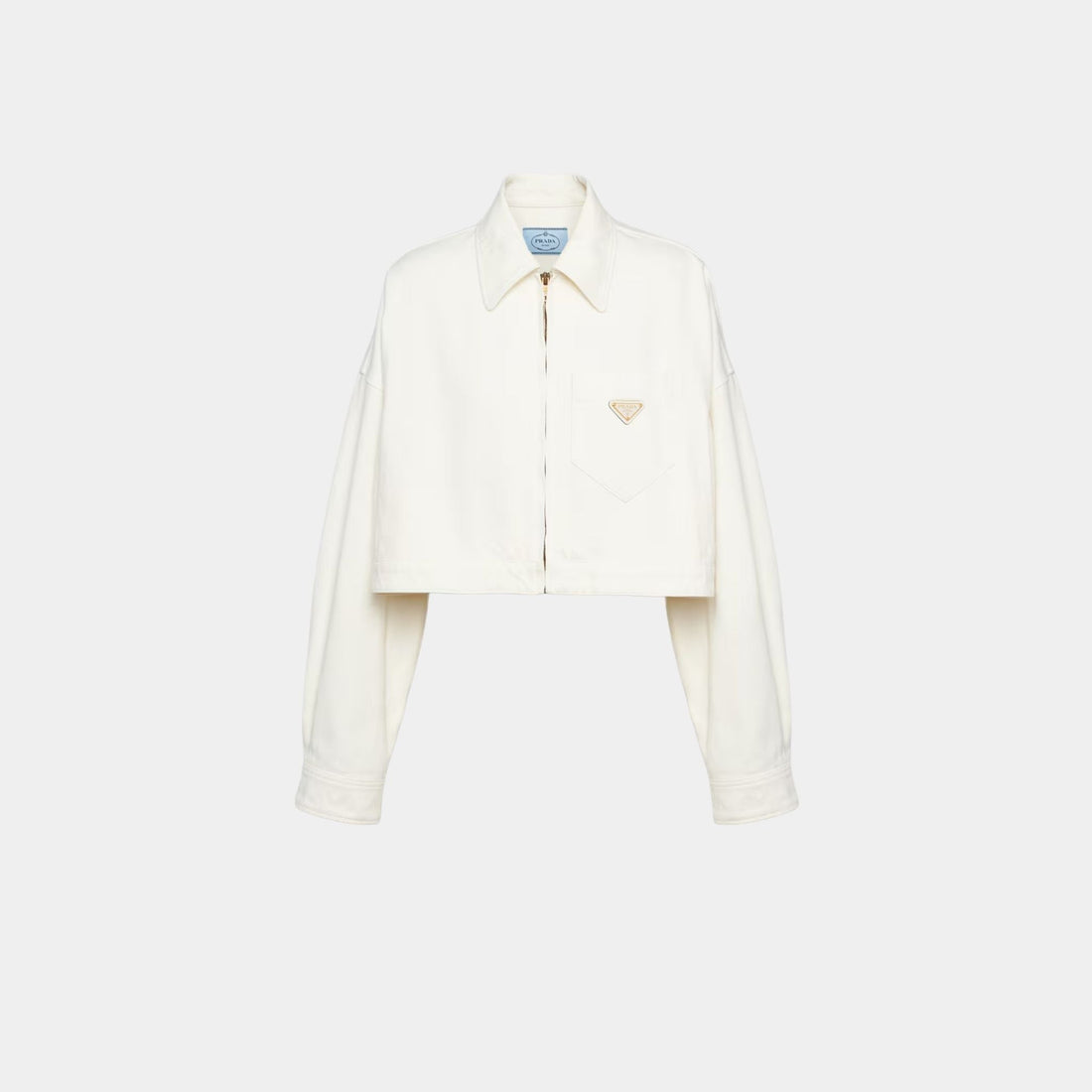 White Denim Blouson Jacket