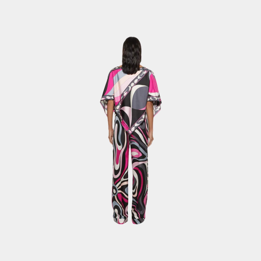 Marmo And Pesci Prints Kaftan Silk Blouse