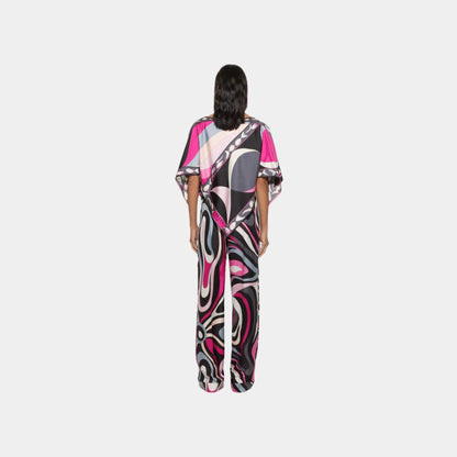 Marmo And Pesci Prints Kaftan Silk Blouse