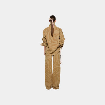 Marmo Print Canvas Jacket