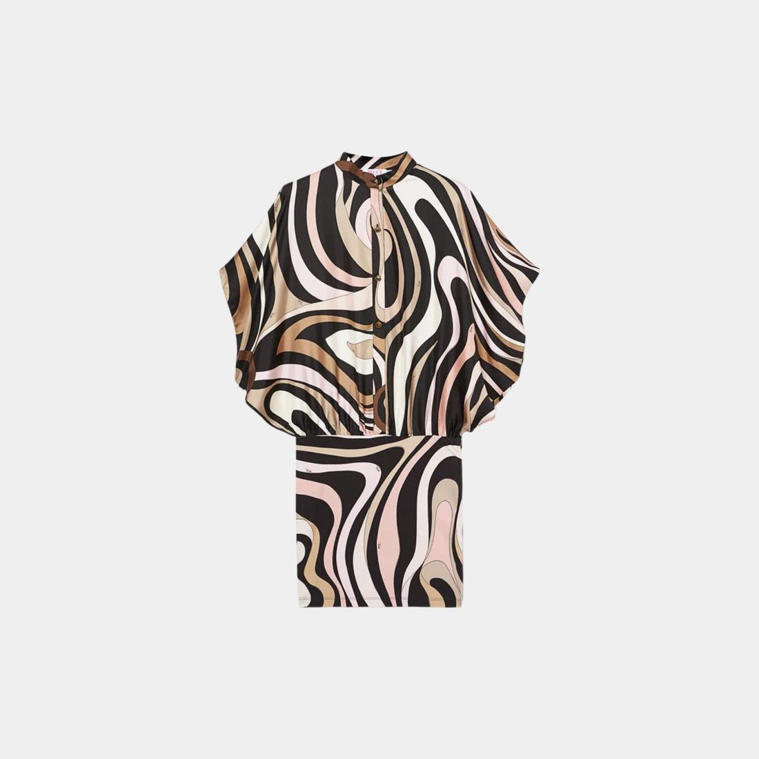 Marmo Silk Twill Mini Dress