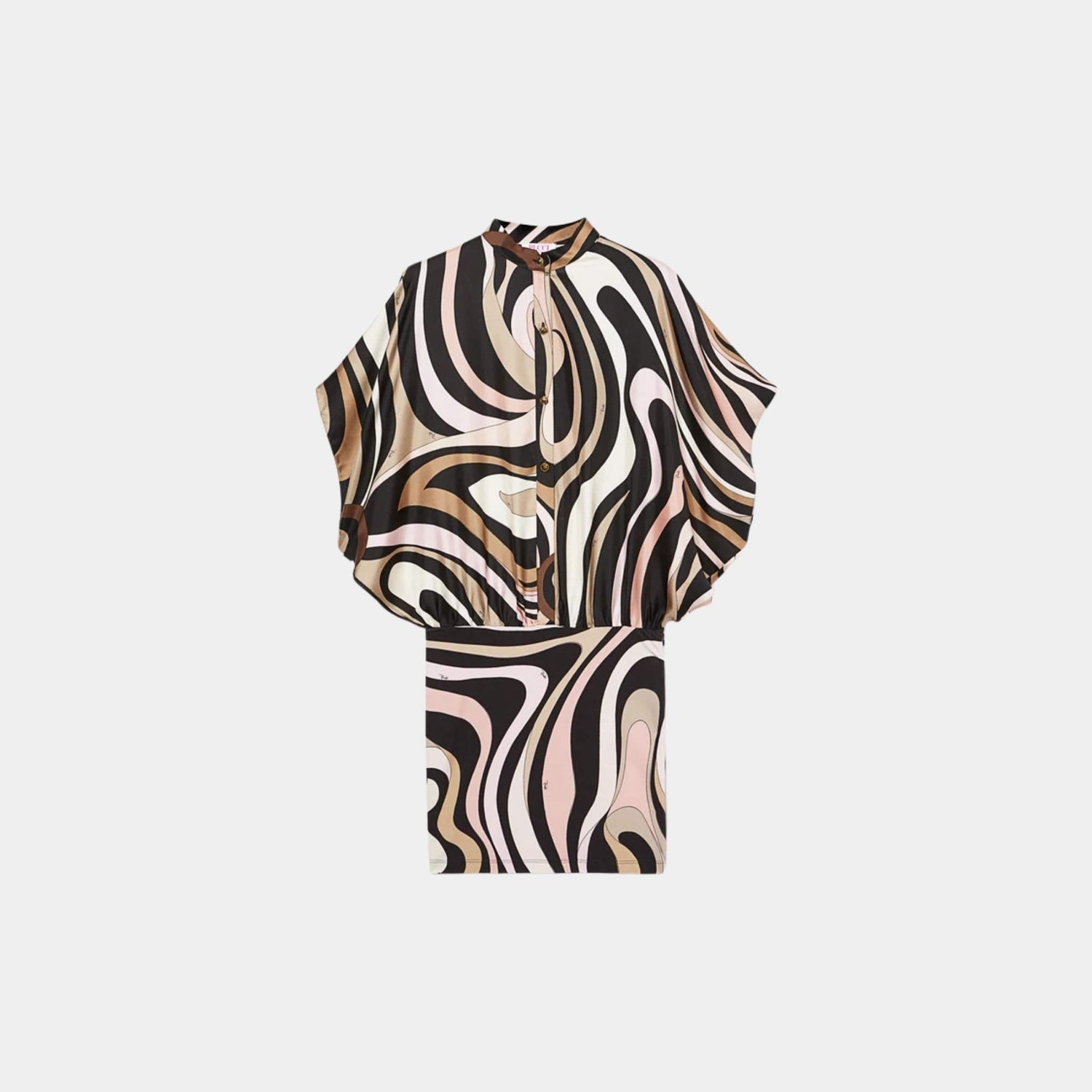Marmo Silk Twill Mini Dress