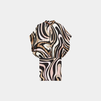 Marmo Silk Twill Mini Dress