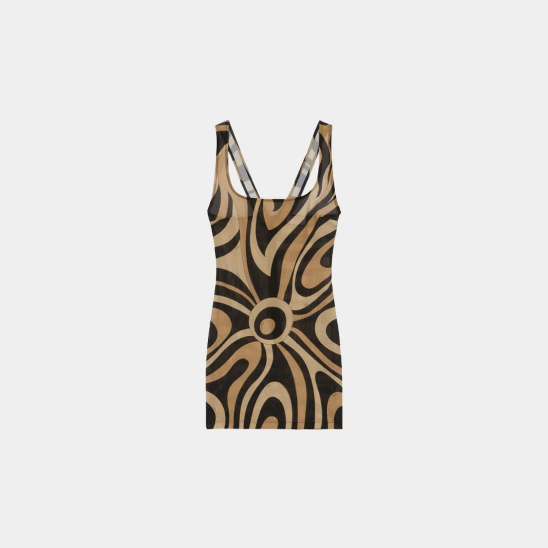 Marmo Square Neckline Mini Dress