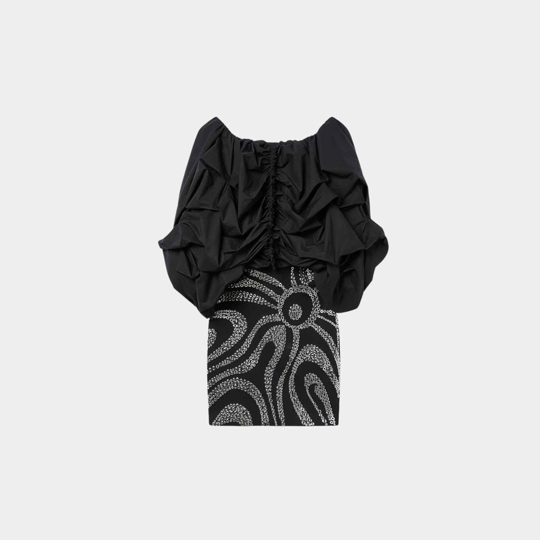 Mini Dress With Embroidered Skirt