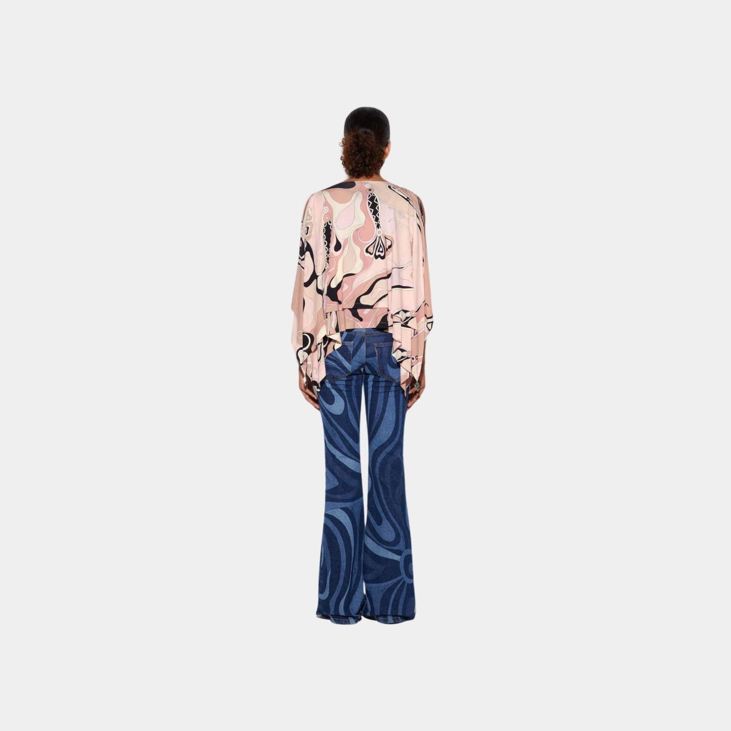 Orchidee Draped Sleeves Viscose Top