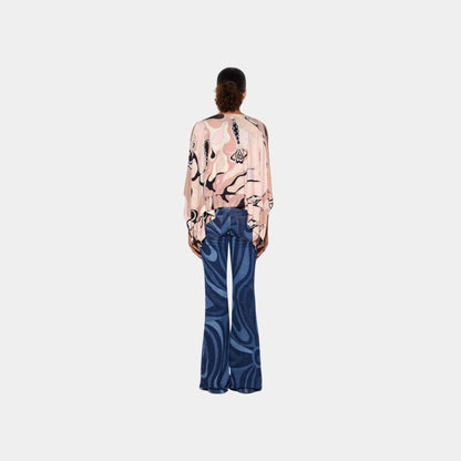 Orchidee Draped Sleeves Viscose Top