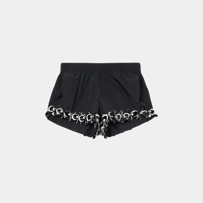 Shorts With Embroidery and Sequins