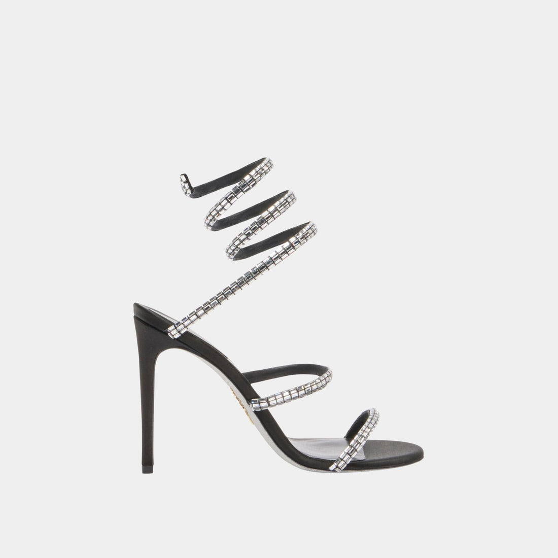 Cleo Black Sandal With Crystal Baguette 105