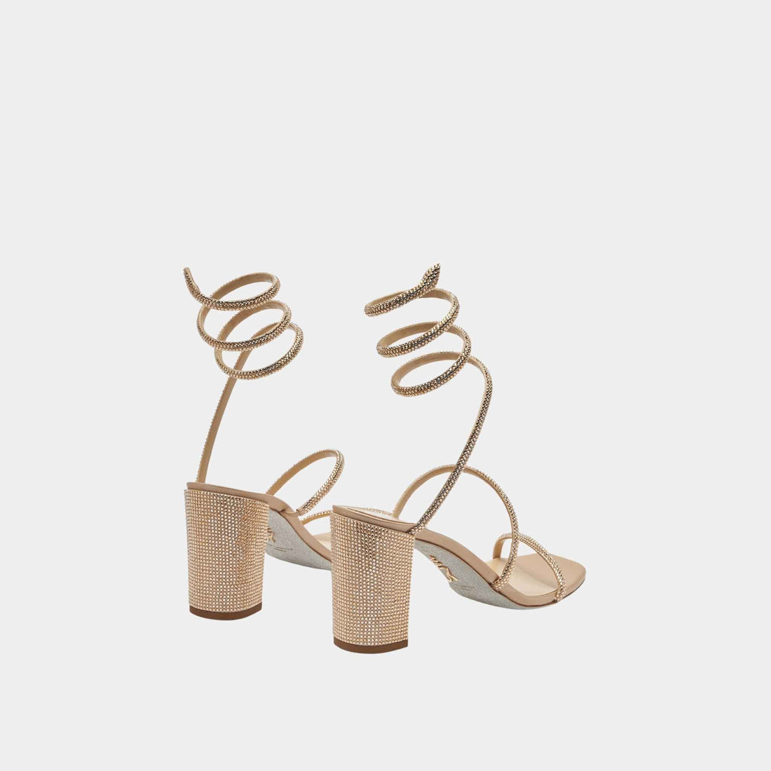 Cleo Block-Heeled Crystal Sandal 80