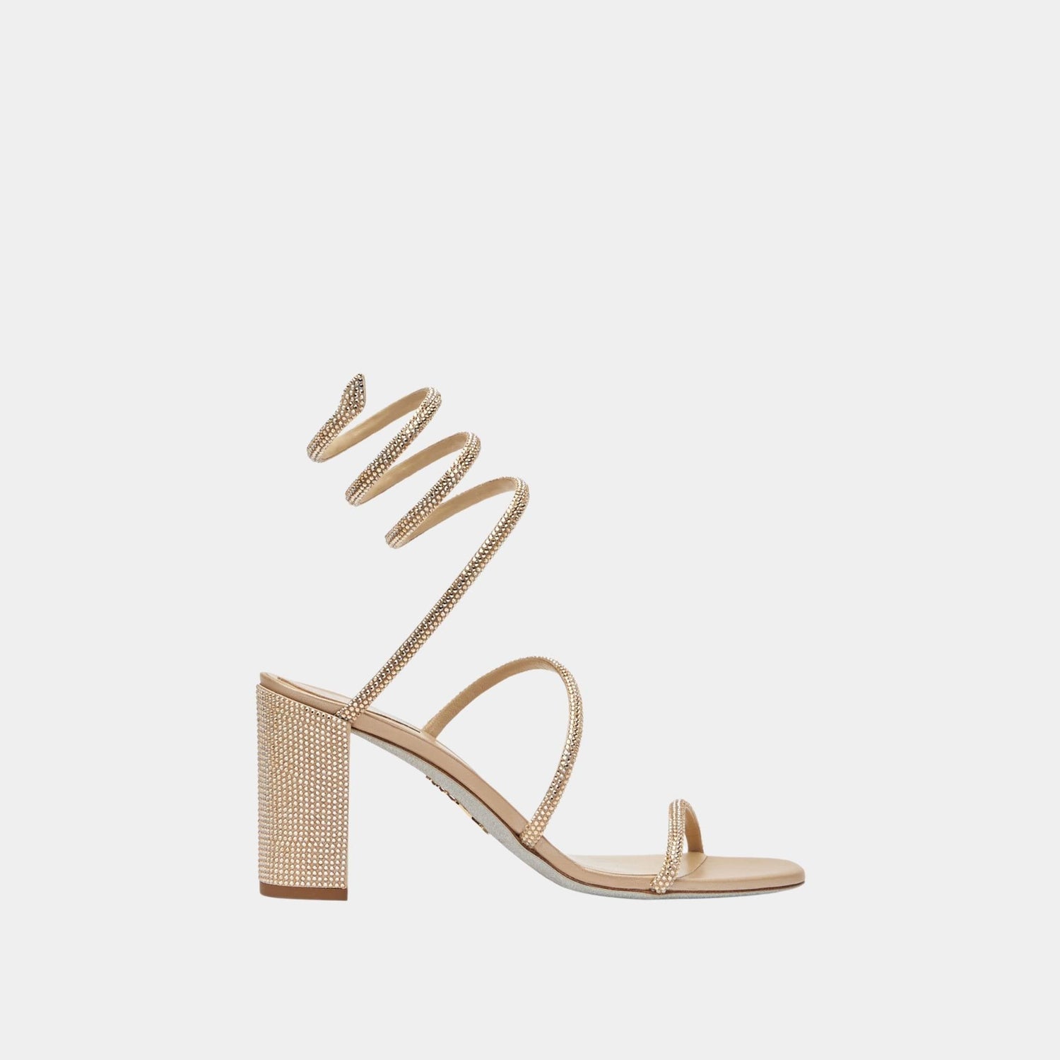 Cleo Block-Heeled Crystal Sandal 80