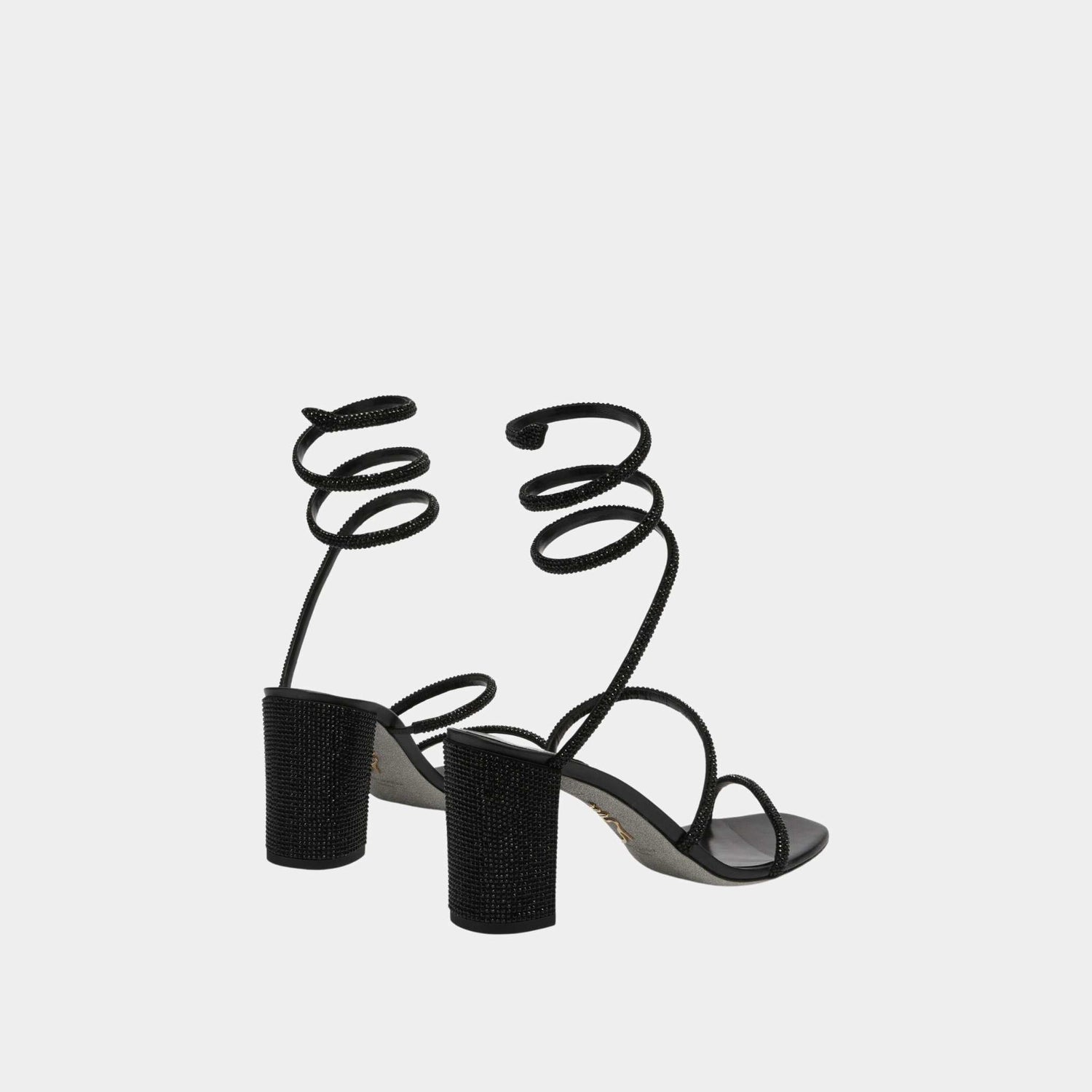 Cleo Block-Heeled Crystal Sandal 80