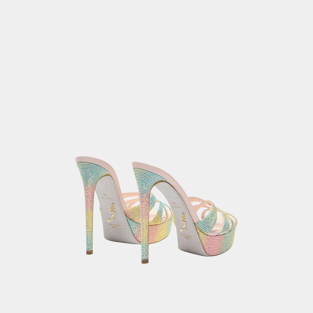 Dania Multicolor Platform Slider Sandal 130