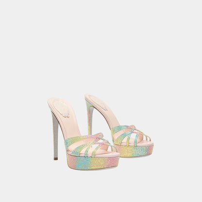 Dania Multicolor Platform Slider Sandal 130