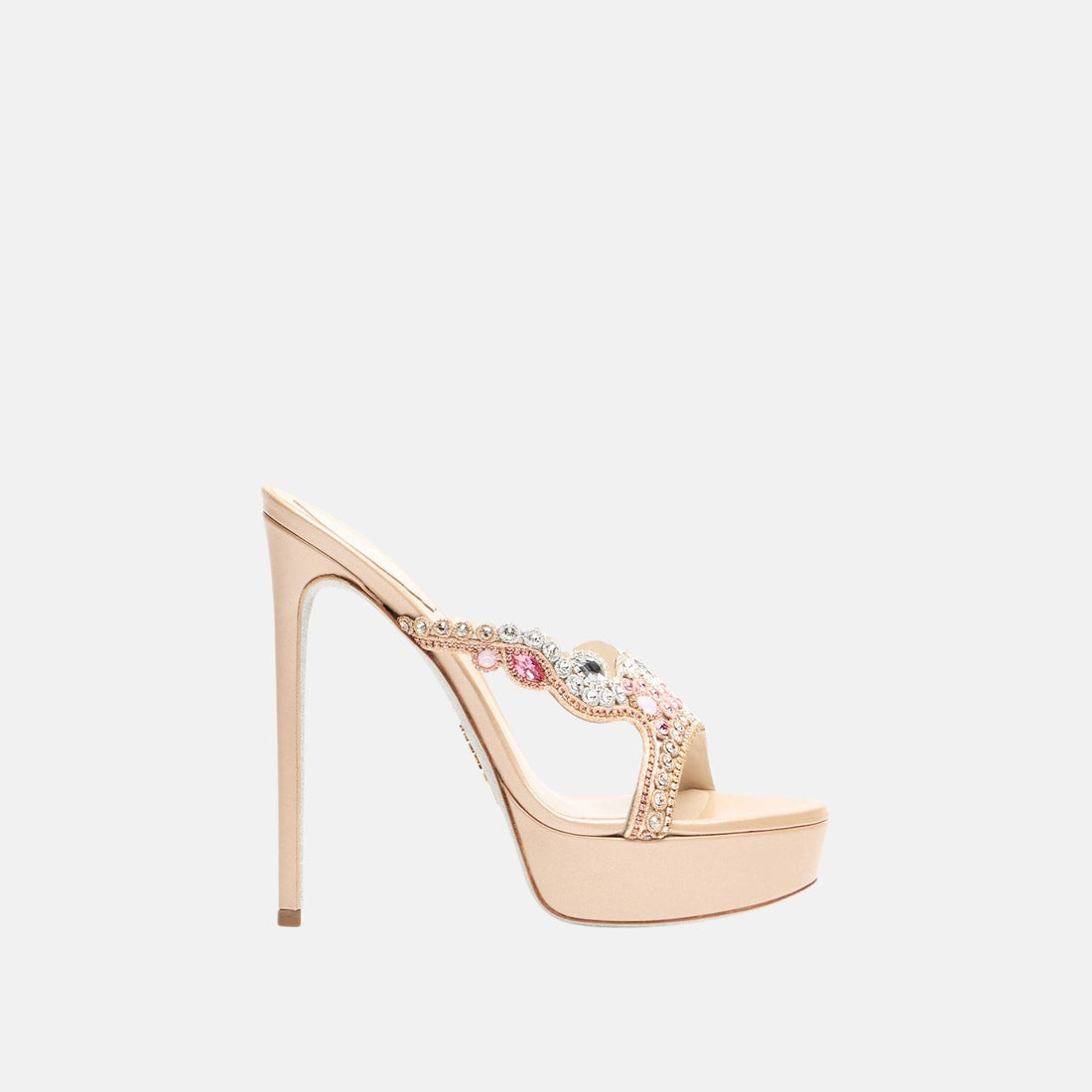 Giulienne Nude Mule Sandal With Platform 130