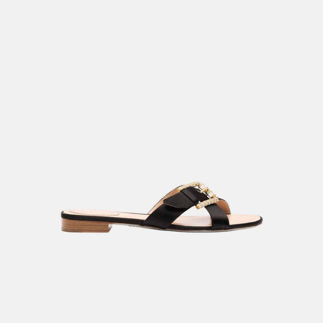 Martha Black Flat Sandal 10
