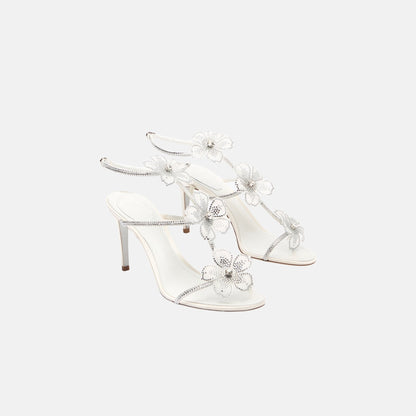 Peach Flower Ivory Sandal 80