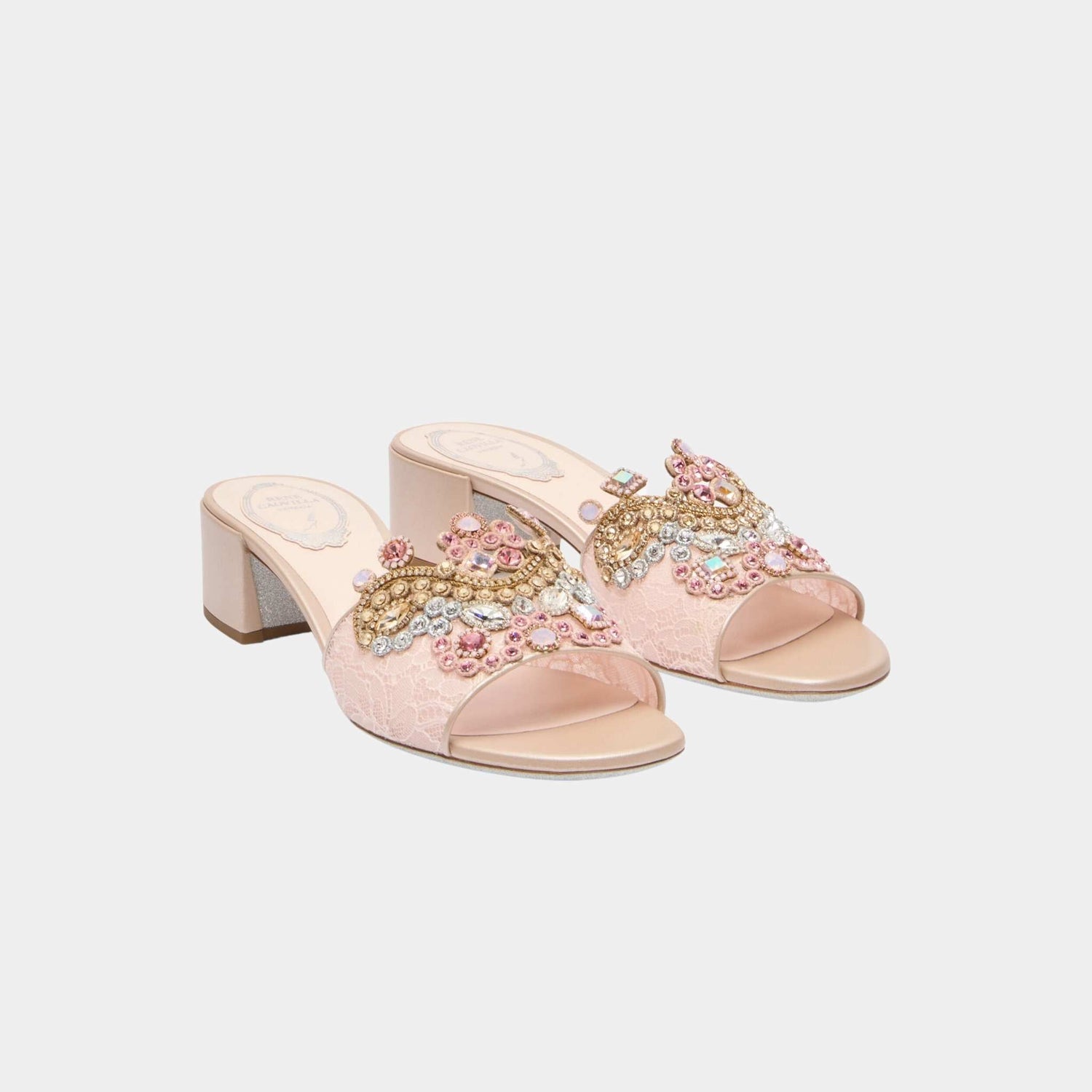 Veneziana Powder Pink Slider Sandal 40