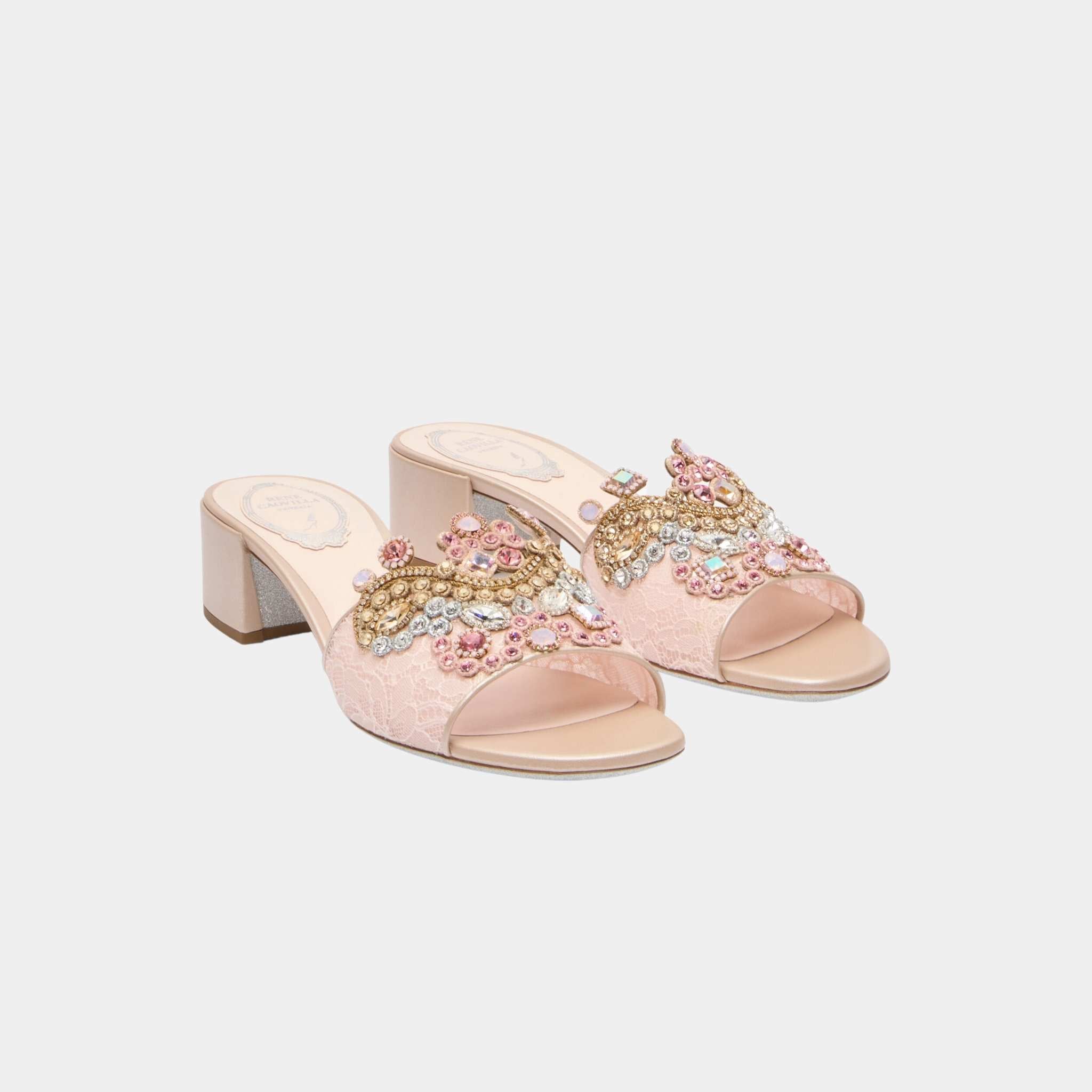 Veneziana Powder Pink Slider Sandal 40