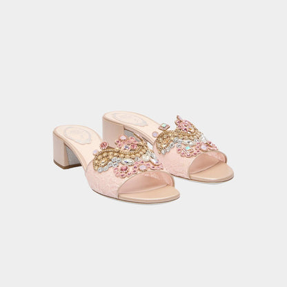 Veneziana Powder Pink Slider Sandal 40