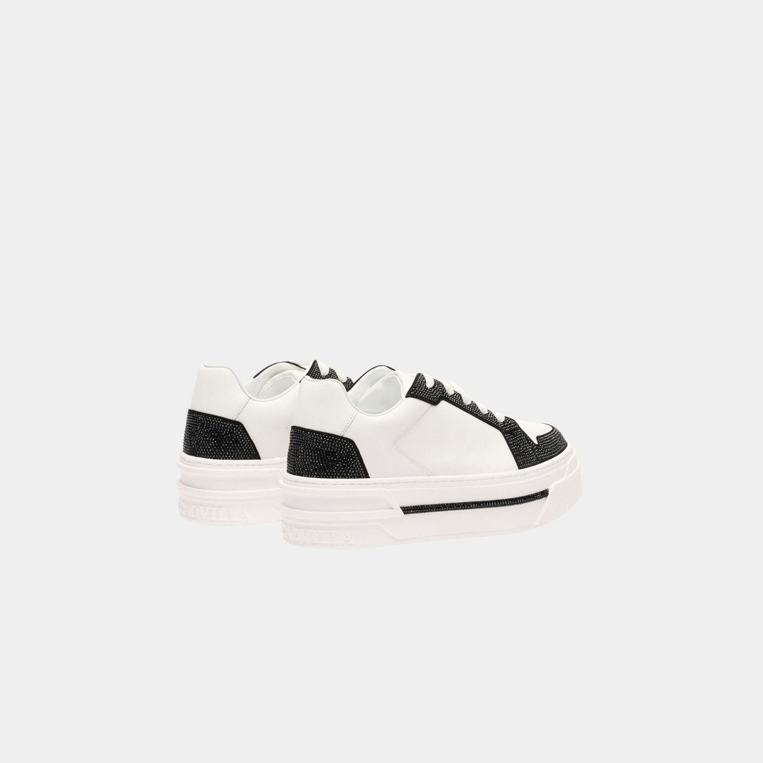 Xtra White-Black Sneaker With Crystals 50