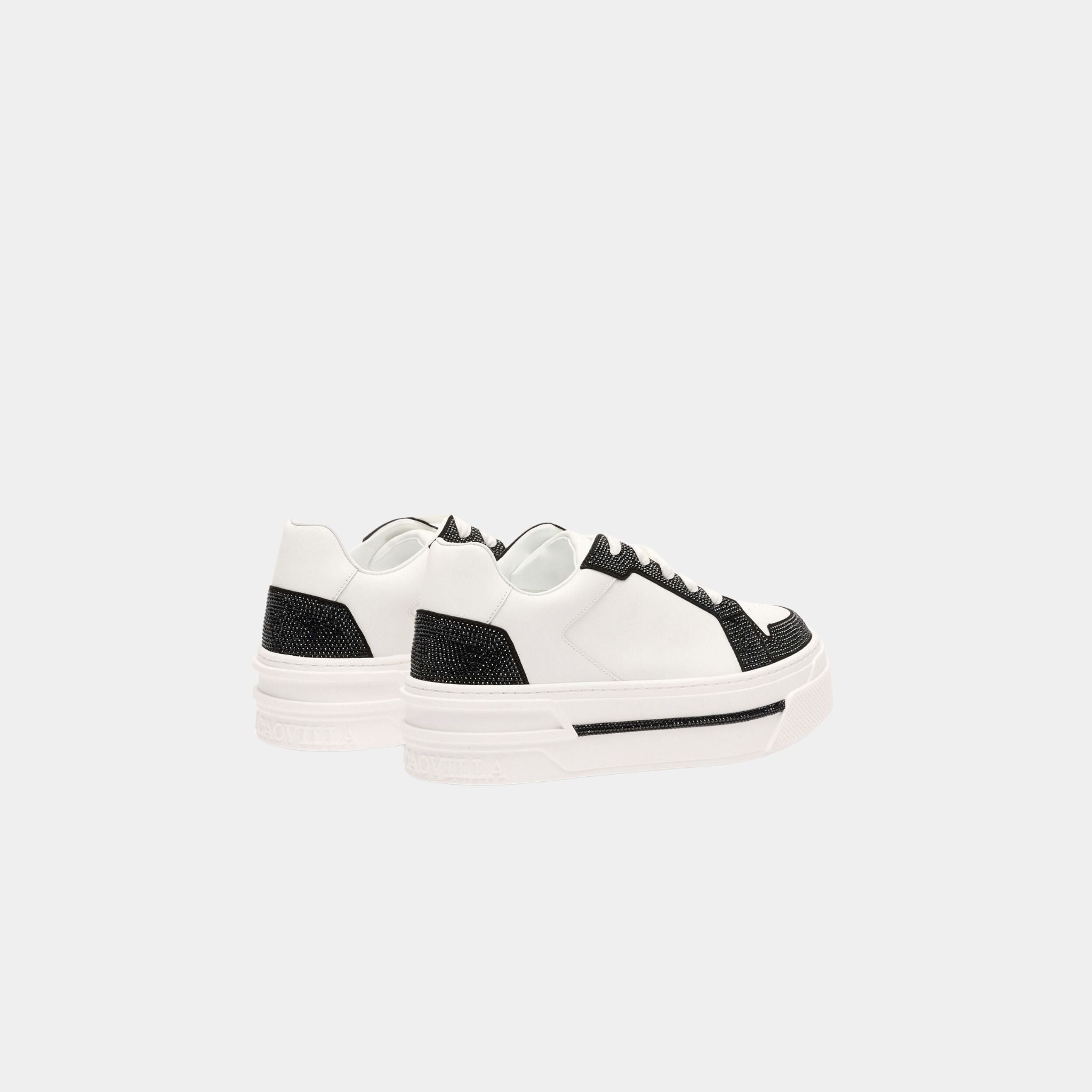 Xtra White-Black Sneaker With Crystals 50