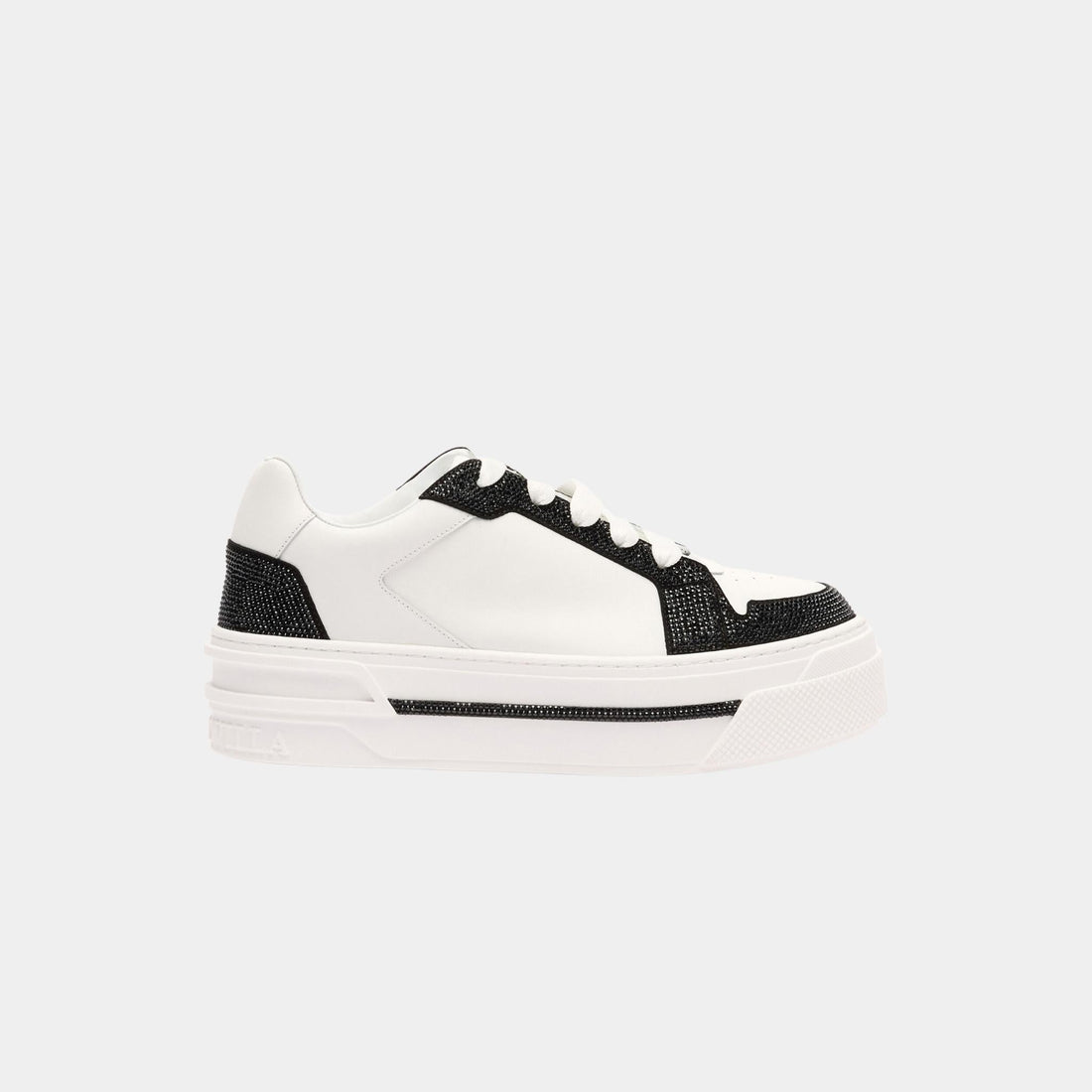 Xtra White-Black Sneaker With Crystals 50