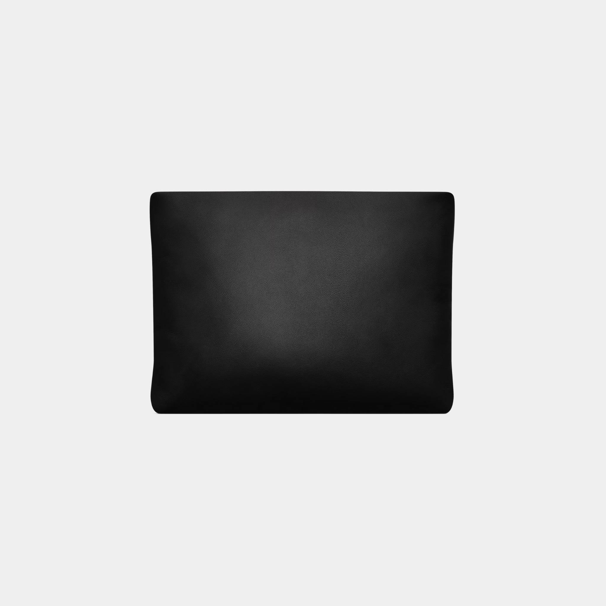 Saint laurent large Puffy Pouch Black Lambskin