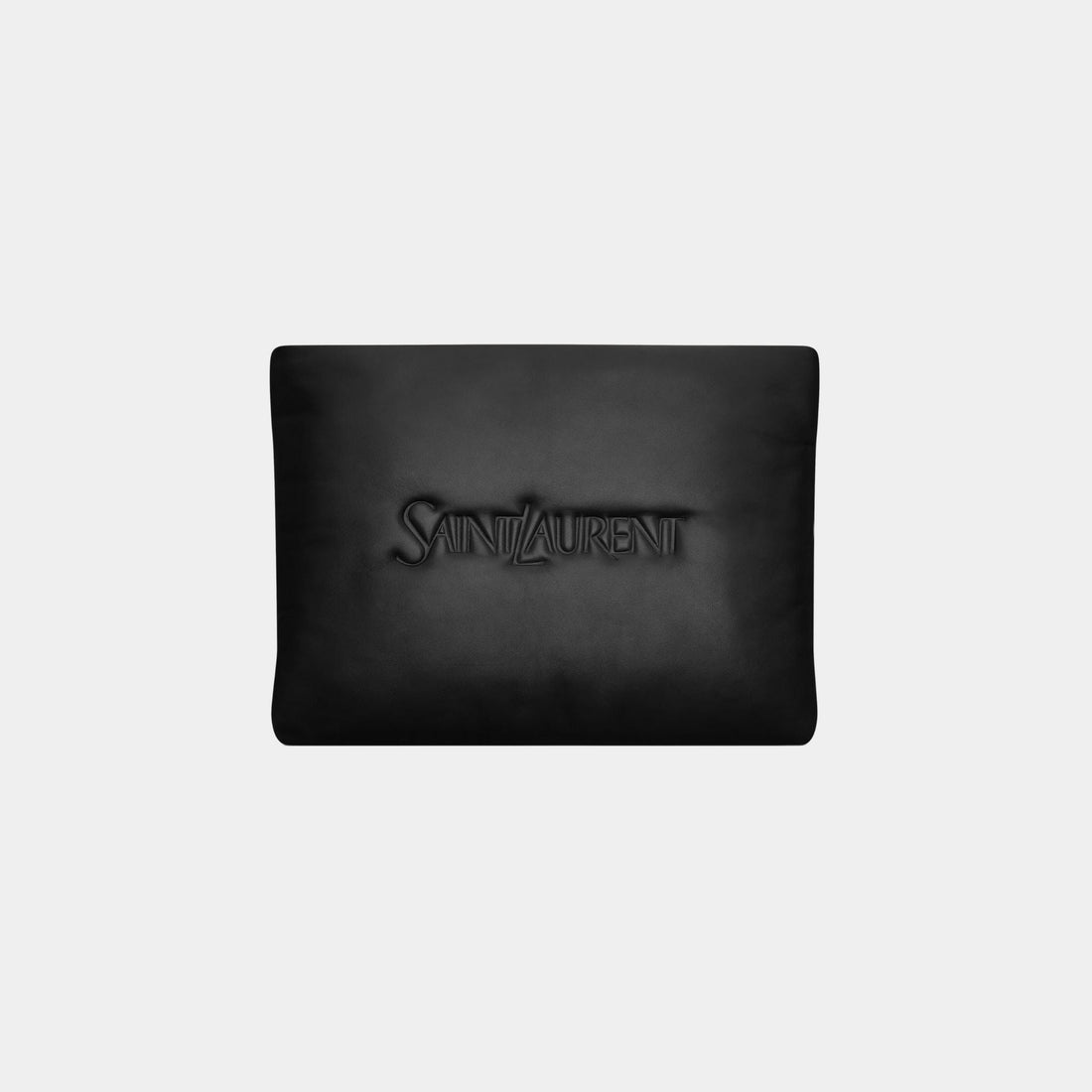 Saint laurent large Puffy Pouch Black Lambskin