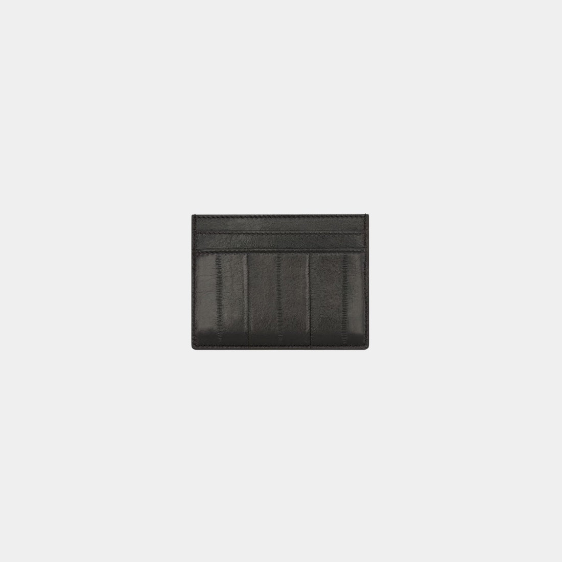 Saint Laurent Paris Card Case In Burnt Brown Eel