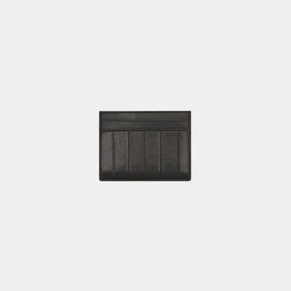 Saint Laurent Paris Card Case In Burnt Brown Eel