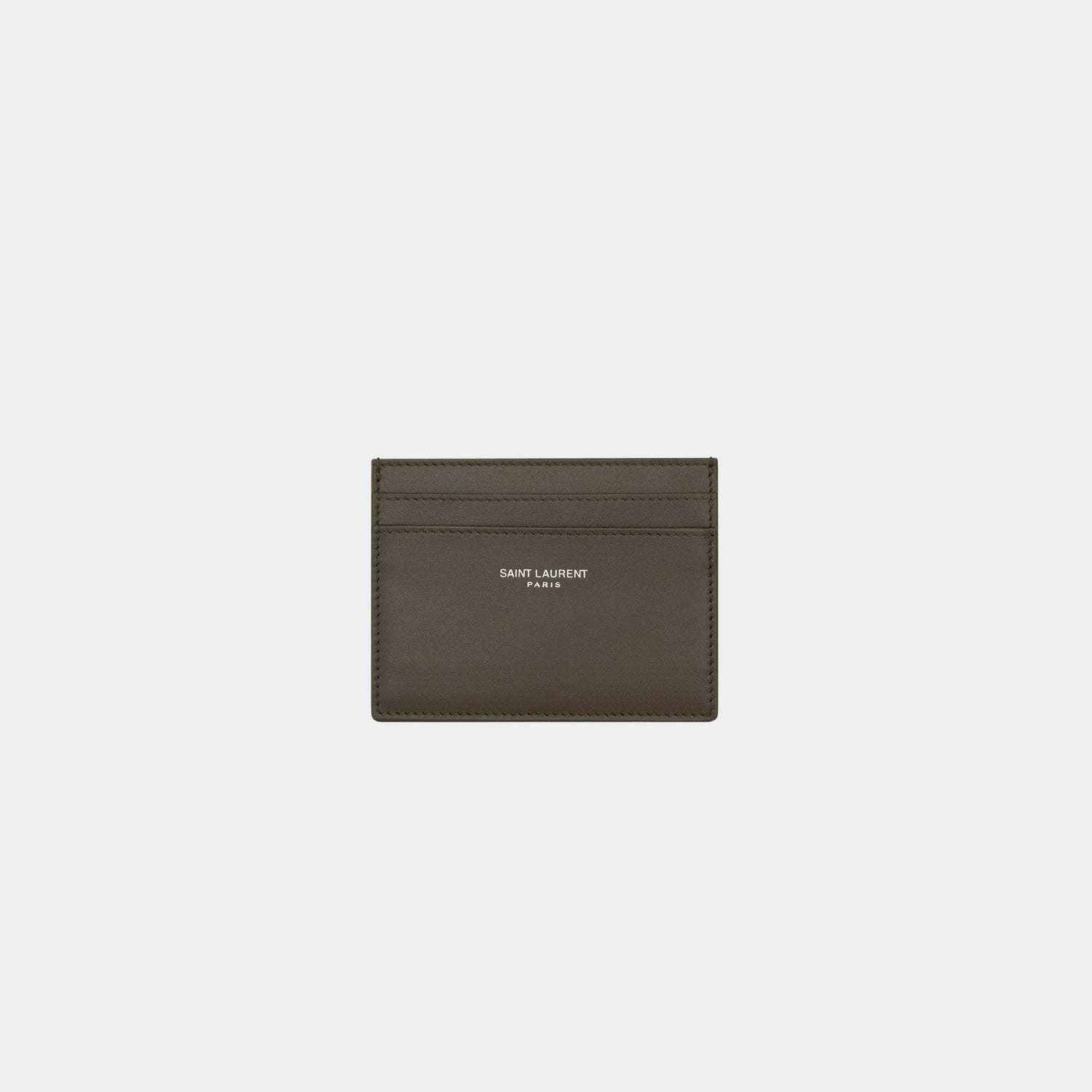 Saint Laurent Paris Card Case Smooth Light Musk Leather