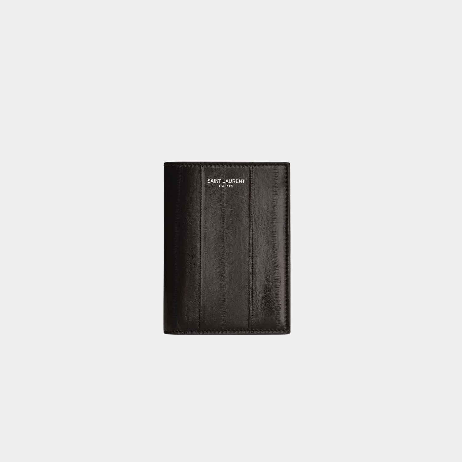 Saint Laurent Paris Credit Card Wallet Burnt Brown Eel