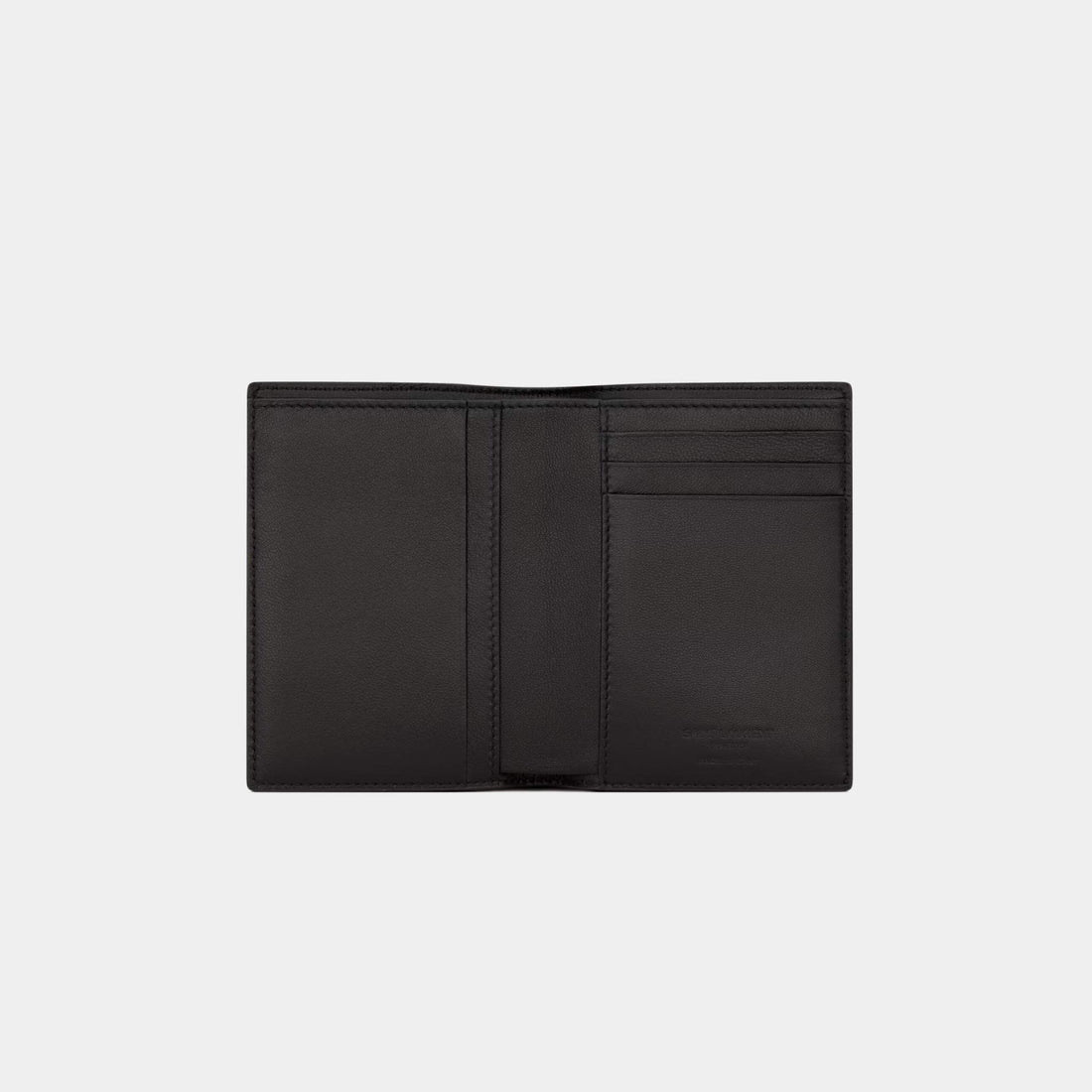 Saint Laurent Paris Credit Card Wallet Burnt Brown Eel