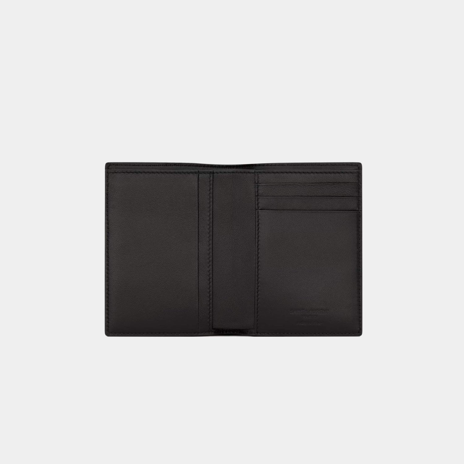 Saint Laurent Paris Credit Card Wallet Burnt Brown Eel