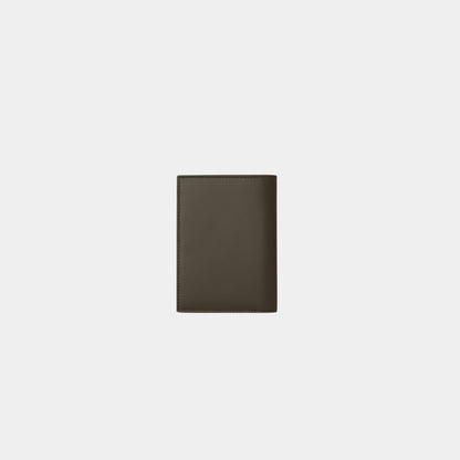 Saint Laurent Paris Credit Card Wallet Smooth Light Musk Leather