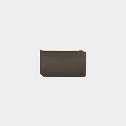 Saint Laurent Paris Fragments Zip Card Case Light Musk Leather