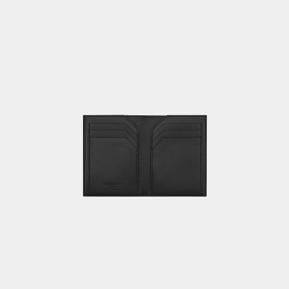 Saint Laurent Paris Wallet Smooth Black Leather
