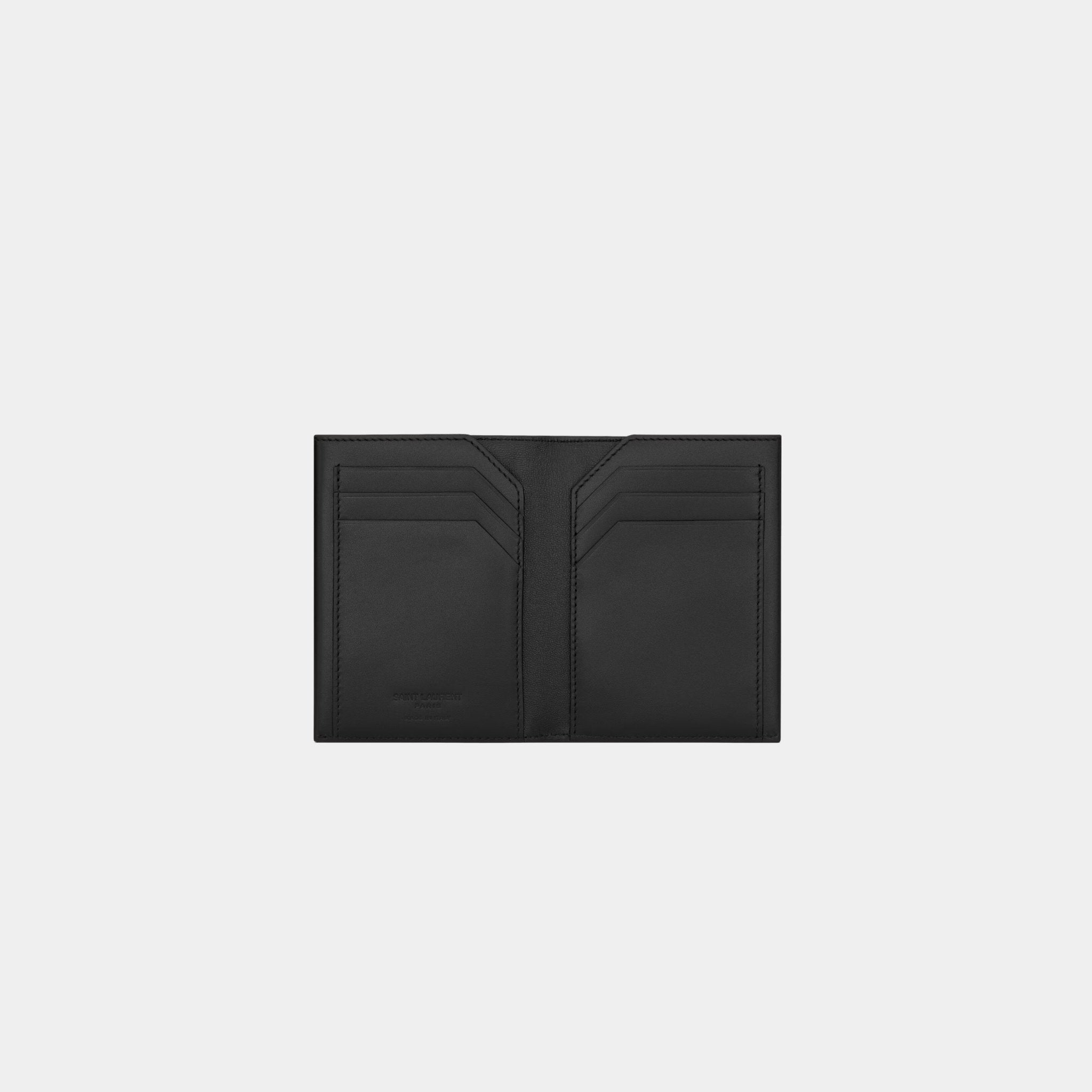 Saint Laurent Paris Wallet Smooth Black Leather