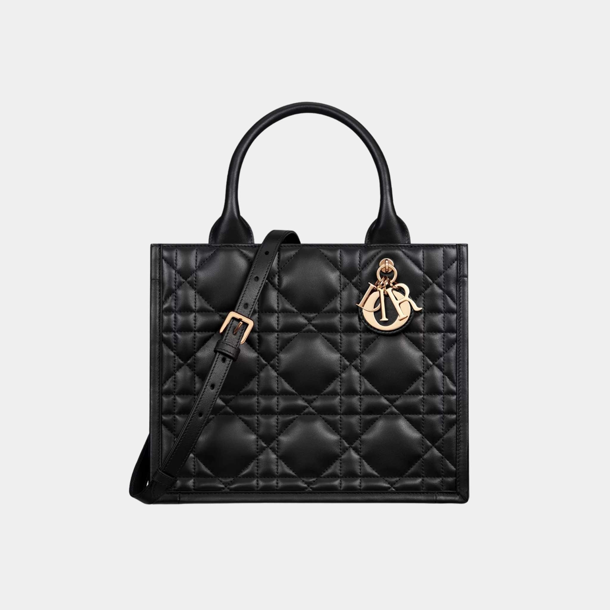 Small Dior Book Tote Macrocannage Calfskin