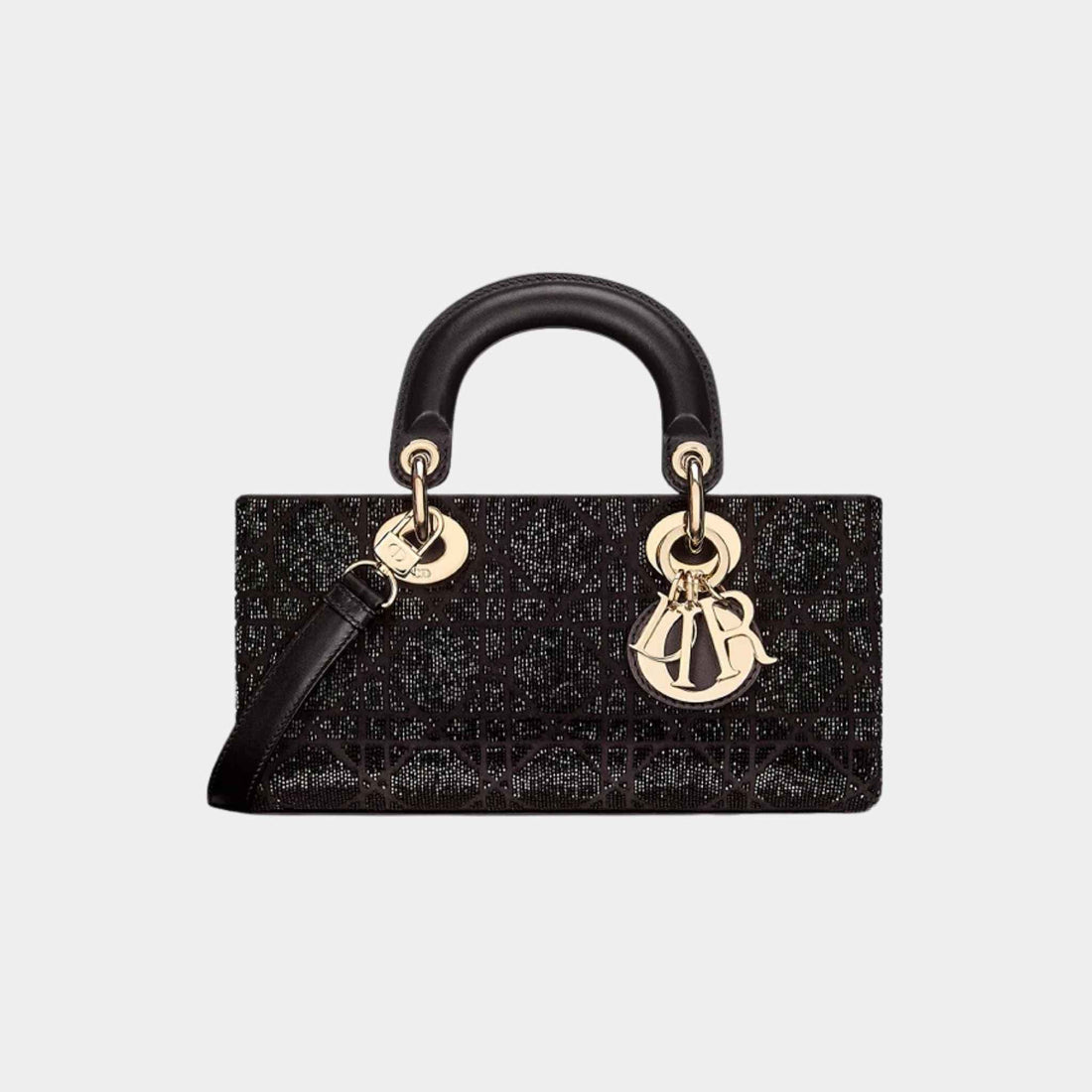 Small Lady D-Joy Bag Microbead-Embroidered Cotton