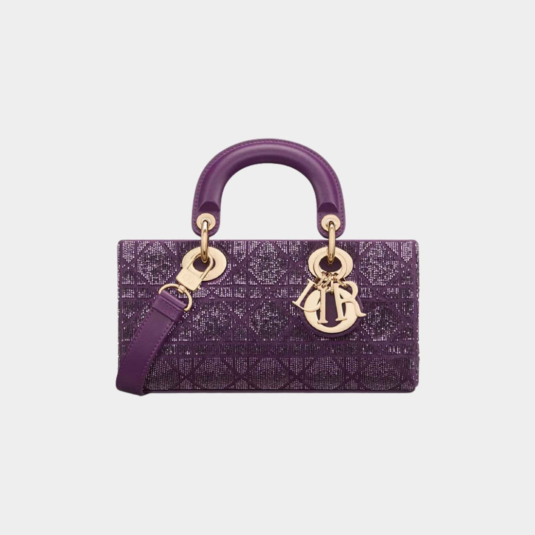 Small Lady D-Joy Bag Microbead-Embroidered Cotton