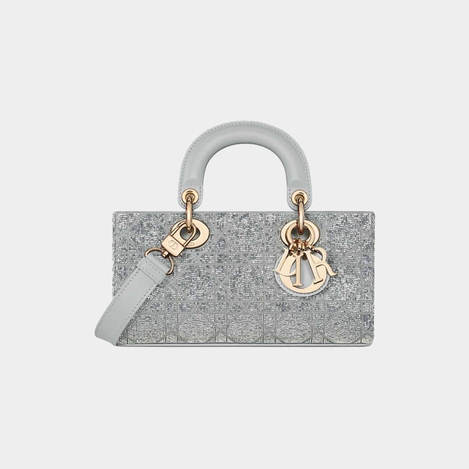 Small Lady D-Joy Bag Microbead-Embroidered Cotton