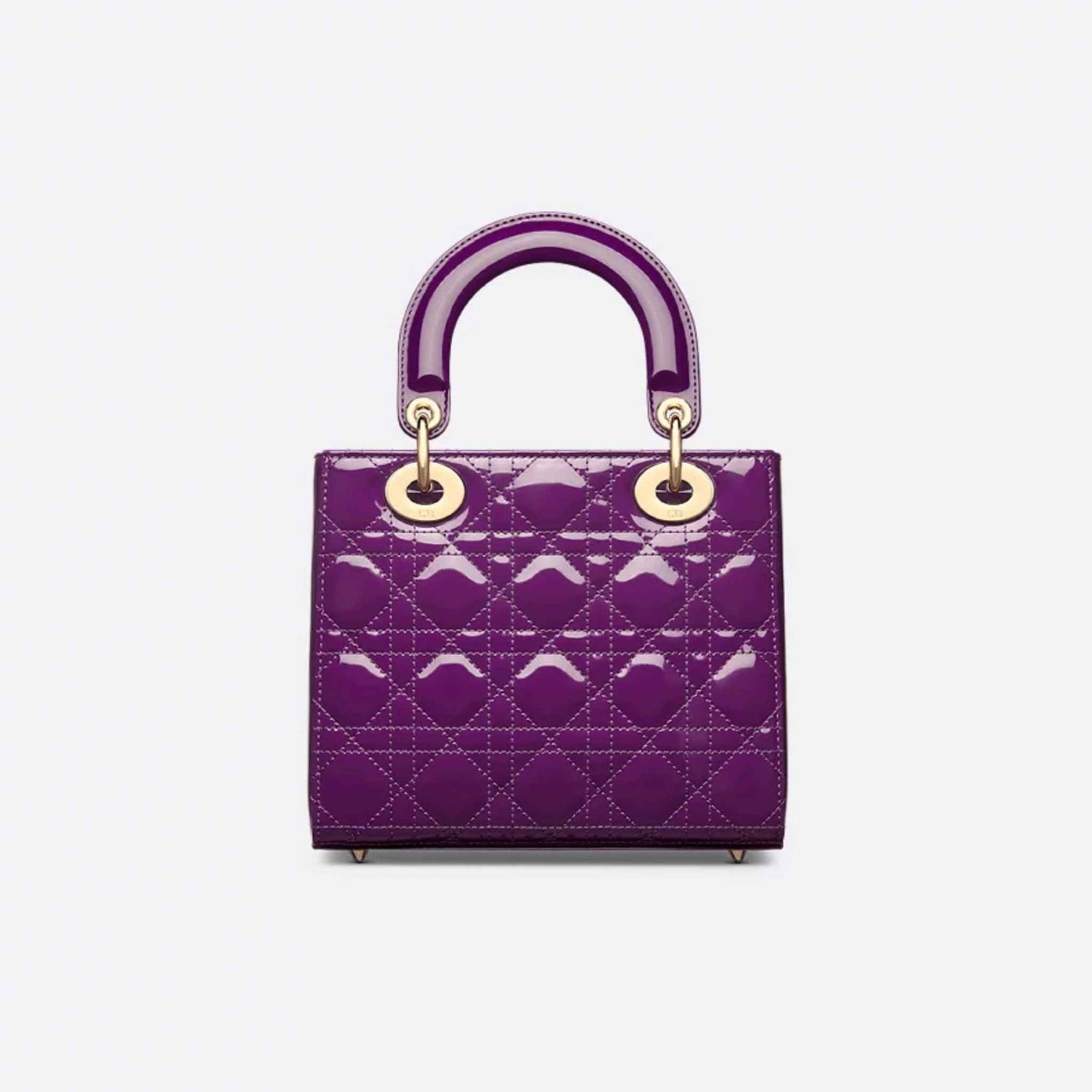 Small Lady Dior My ABCDior Bag Royal Purple Patent Cannage Calfskin