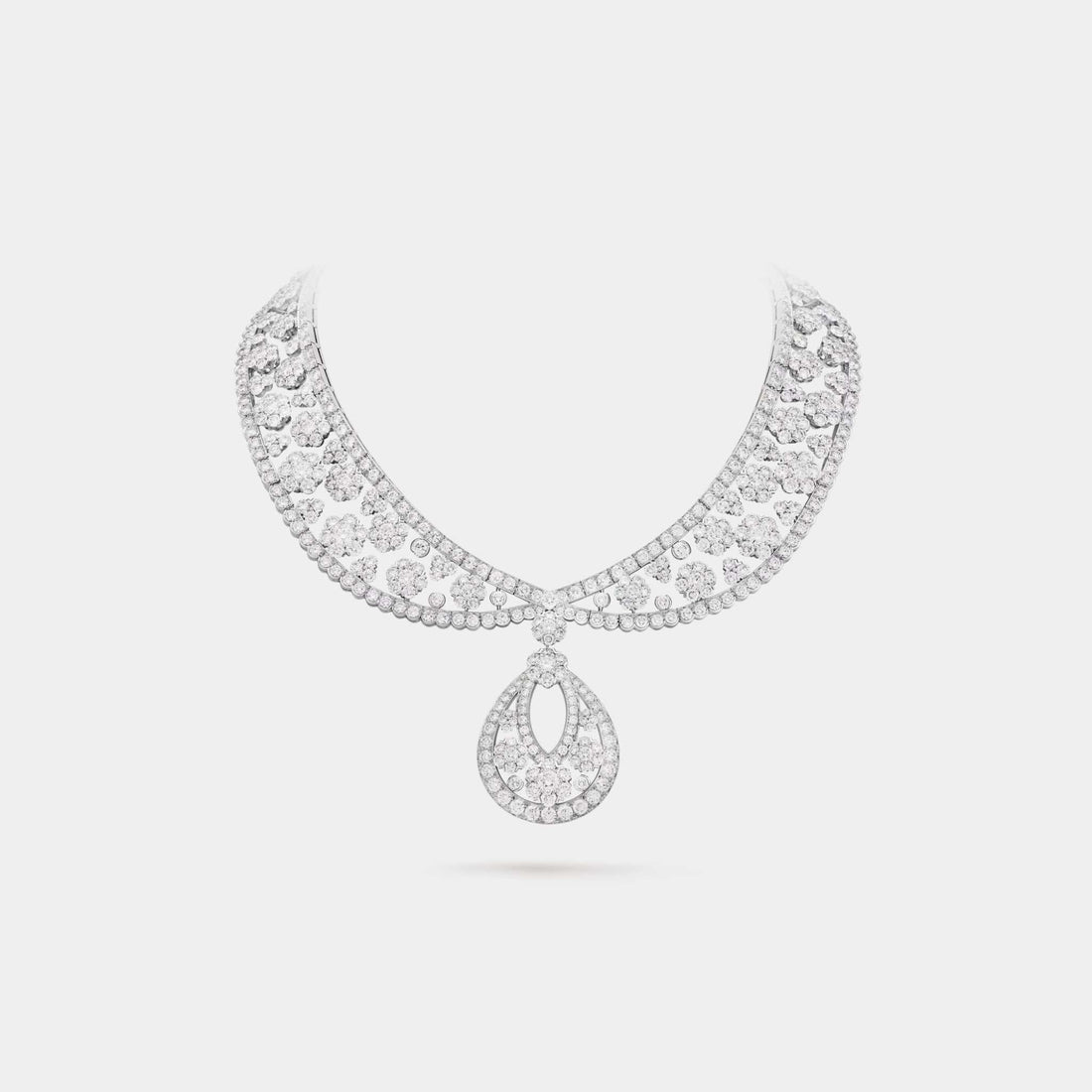 Snowflake Collerette Transformable Necklace Platinum Diamond